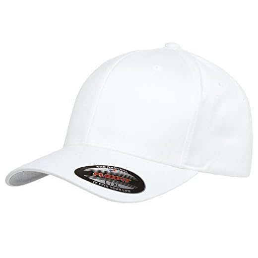 Flexfit Blank Wooly Combed Baseball Caps in 21 Farben von 4 Größen, Farbe:Weiß;Grösse:XL/XXL