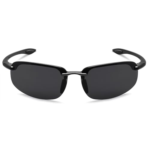 Image of JULI Sports Sunglasses for Men Women Tr90 Rimless Frame for Running Fishing Baseball Driving MJ8001