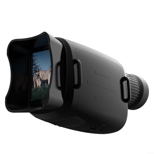 Monocular de visión infrarroja de 1080p con pantalla HD de 2 pulgadas, zoom de 16x y luz de 3 W de 7 niveles para ver hasta 800 m y 3000 m de luz baja, resistente a la intemperie para caza, camping