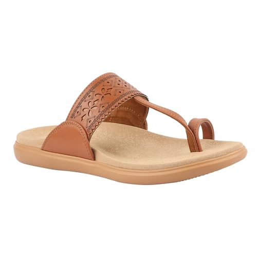 Image of Medifeet Women's Orthopedic Toe-Ring Sandals | Soft Cushioned Slip-On Comfort Slippers | Anti-Skid, Arch Support