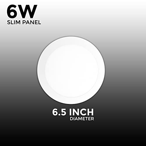 Image of Gesto 6W Round 4.5 Inch Ultra Slim LED Recessed False Ceiling Light for POP Coolday White-Pack of 4