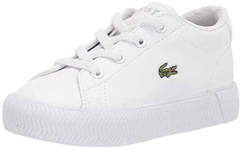 Lacoste unisex child Kid's Gripshot Sneaker, Wht/Wht, 12 Little Kid US
