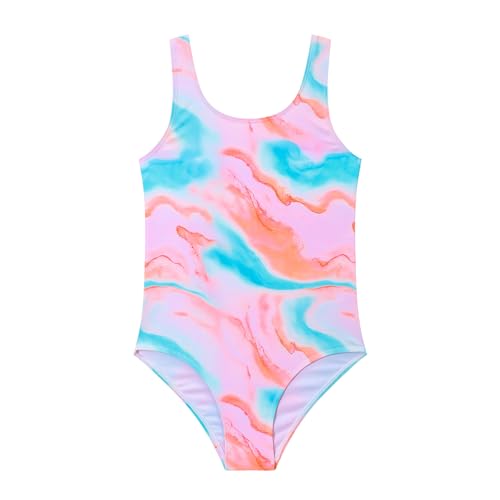 Image of Girls One Piece Swimsuit Quick Dry Swimwear Beach Bathing Suit for 3-18 Years