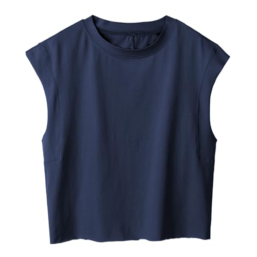 Ainangua Oversized Tank Top for Women Sleeveless Athletic Cropped Activewear Workout Yoga Gym Tops