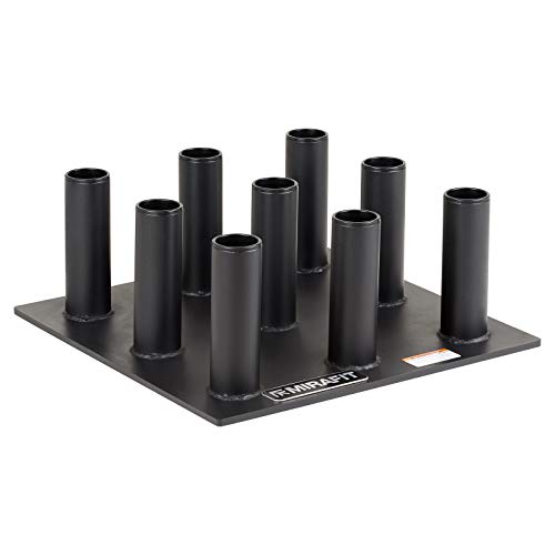 Mirafit Support de Sol Robuste pour Barres Haltère - Porte 9 Barres Olympique