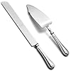 2-Piece-Wedding-Cake-Server-Set1810-Stainless-Steel-Dessert-Set-Pie-Server-Cake-Cutter-Knife-for-BirthdayAnniversaryHolidayBaby-ShowerParty OTW PAVILION 2 Piece Wedding Cake Server Set,18/10 Stainless Steel Dessert Set Pie Server Cake Cutter Knife for Birthday,Anniversary,Holiday,Baby Shower,Party