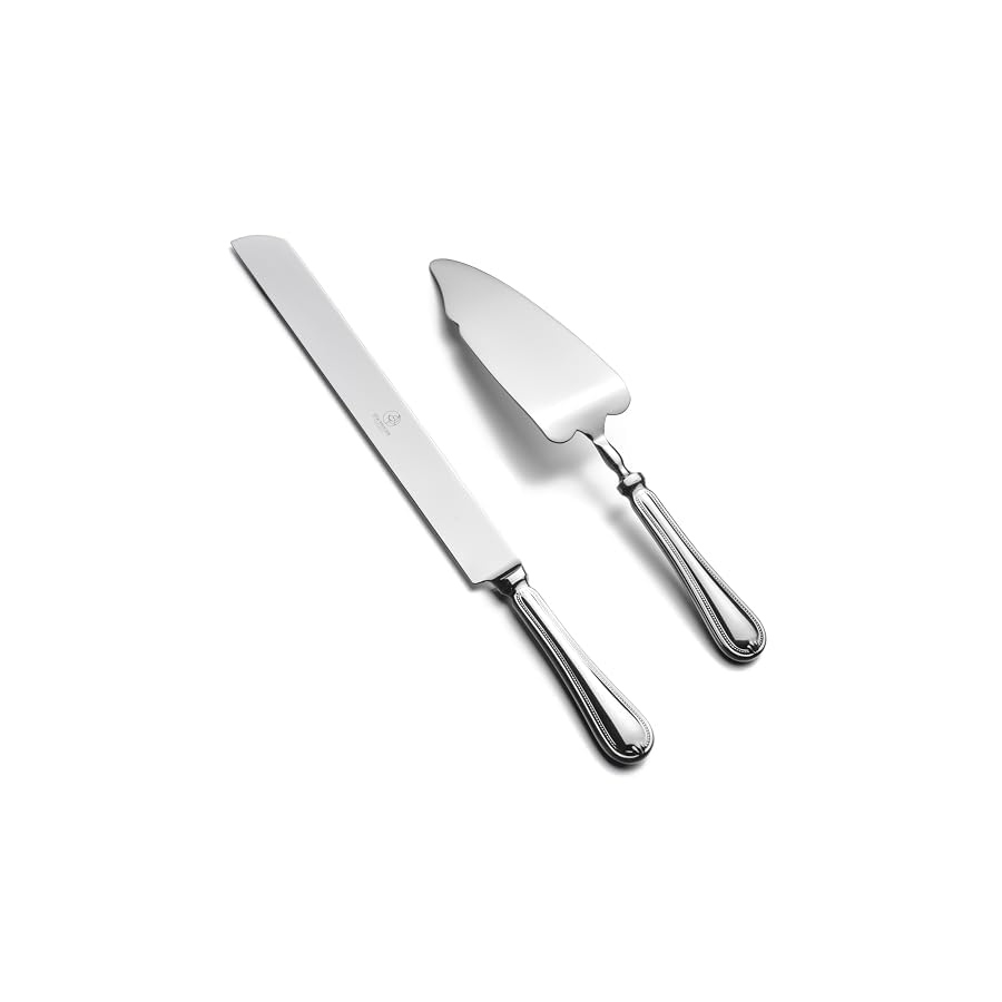 2-Piece-Wedding-Cake-Server-Set1810-Stainless-Steel-Dessert-Set-Pie-Server-Cake-Cutter-Knife-for-BirthdayAnniversaryHolidayBaby-ShowerParty OTW PAVILION 2 Piece Wedding Cake Server Set,18/10 Stainless Steel Dessert Set Pie Server Cake Cutter Knife for Birthday,Anniversary,Holiday,Baby Shower,Party