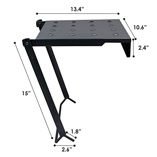 TooCust Ladder Platform Accessories - Anti-Slip Extension Ladder Work Platform System, Heavy Duty Work Tray for Tools, 400 lbs Capacity (Black)