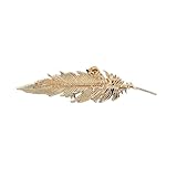 CONCHLERY Delicados cubos de aleación con solapa de hoja clásica, broches de plumas de rosa para mochila, ropa, platino, 0.59x2.2 Inch, Acero aleado