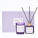 French Riviera Candle & Reed Diffuser Gift Set – Lavender Scented Home Fragrance, Relaxing Aromatherapy Candles for Stress Relief, Luxury Gift for Women & Men, Birthday & Housewarming Present