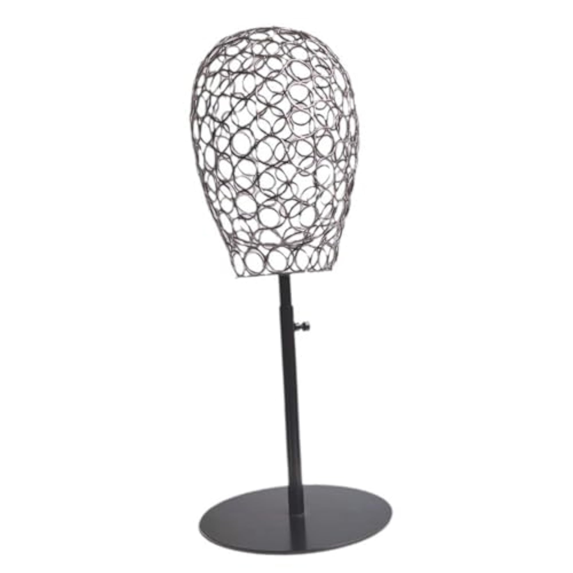 Adjustable Height Iron Mannequin Head for Headphones and Hats