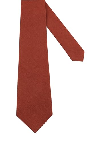 Image of Mens Solid Linen Ties - Slim Pattern Necktie for Men Wedding Groomsmen