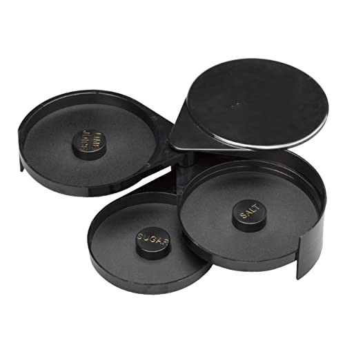 SHOWERORO Cocktail Seasoning Box Abs Plastic 3-Tier Salt Side Box Bartender Kit for Salt Rim Cocktails