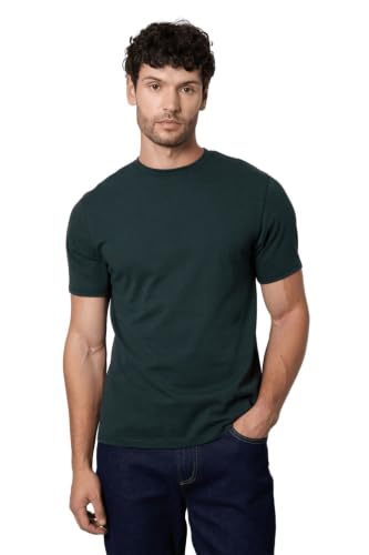 Image of Burton Dark Green Plain Crew Neck T-Shirt, Xl, Dark Green