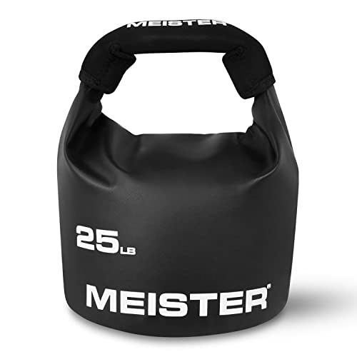 Meister Beast Portable Sand Kettlebell - Soft Sandbag Weight - 25Lb / 11.3Kg - Black #TOP22