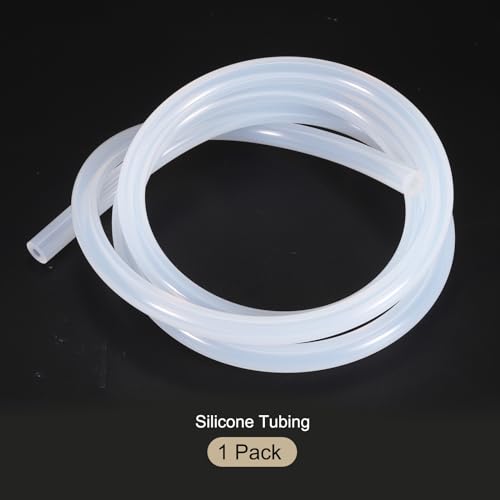Image of 3.3ft 1 /8 inch ID x 5 /16 inch OD Silicone Tubing Clear 3mm x 8mm Industrial Plastic Tubing Pure Silicone Hoses for Pump Siphoning Draining Irrigation Brewing
