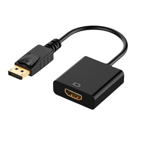 Beimus Adaptador DisplayPort a HDMI macho a HDMI hembra para transmisión de vídeo de sonido 1080P