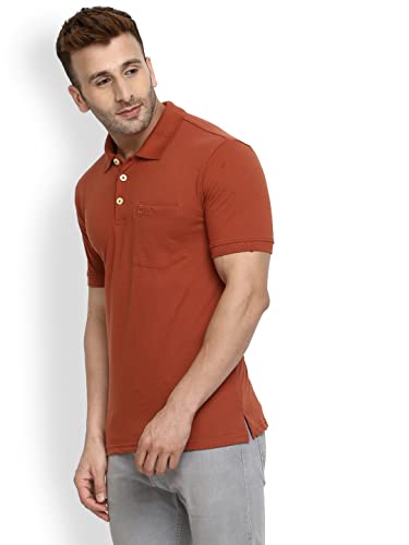 Image of CHKOKKO Men's Polo Cotton Regular Fit Half Sleeves T-Shirt with Pocket