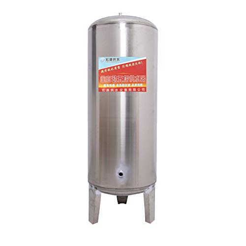 Depósito de presión vertical de acero inoxidable con suministro automático de agua y válvula de bola, torre de agua doméstica para sistemas de almacenamiento de agua a presión