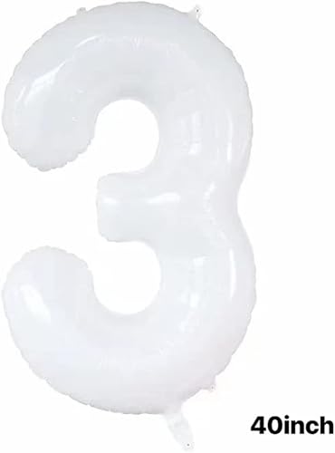 Juego de globos de margarita número 3 de 40 pulgadas, globos de cumpleaños para niños y Aldult, globos de aluminio de helio, decoraciones de fiesta