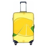 Fundas de maleta de dibujos animados de limón, impresiones de personalidad de moda, adecuadas para negocios y uso al aire libre, White, L