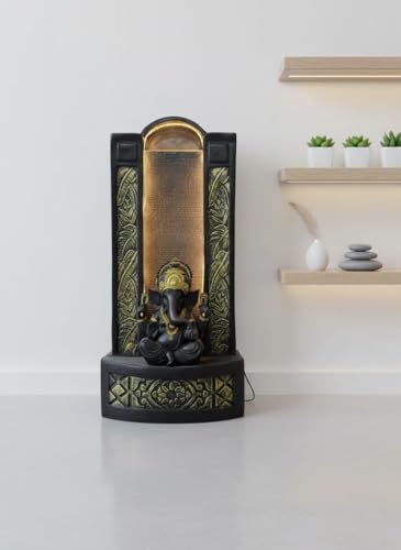 Image of Slate Ganesha Water Fountain 4 FT | for Home, Office, Garden| Water Fountain| Home Decoration Item | Housearming Gifts (Brown) |4 FEET