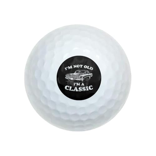 GRAPHICS & MORE I'm Not Old I'm a Classic Wilson Golf Balls 12 Pack, Regulation Size Full Color Premium Golf Balls