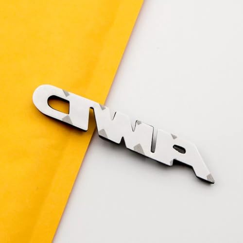 Image of 2pcs Metal Small AWD Emblem All Wheel Drive Logo Side Tailgate Wing 4wd Badge (Matte Black)