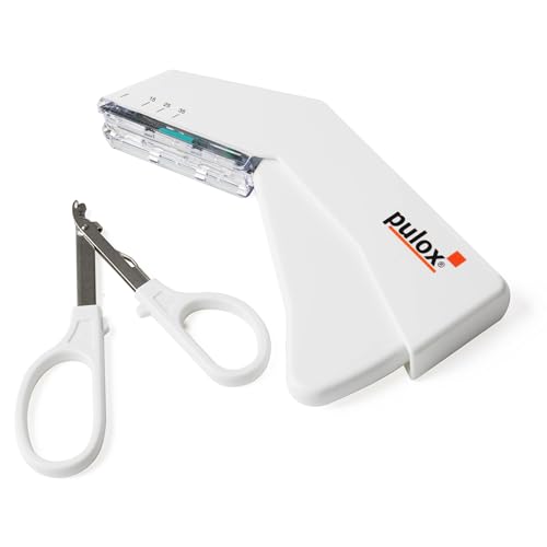 Pulox Grapadora cutánea desechable estéril con 35 grapas + Extractor de grapas (set médico)