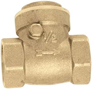 Viking Brass Swing Type Check Valve - Thread 25mm (1″),Inner, Finish Brass Horizontal One Way Check Valve Oil Water Fuel,Prevent Water Backflow