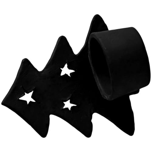 Lodoot Portacandele in ferro per albero di Natale per decorazioni natalizie base stabile feste sicure decorazioni da tavolo per la casa