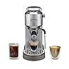 De'Longhi Dedica Duo Compact Espresso Machine - Cold Brew Coffee Maker with Milk Frother Wand- for Espresso, Hot & Iced Coffee, Cappuccinos, Lattes & Home Barista Brewing, Stainless Steel