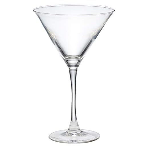 Amazon Basics Chelsea Martini Glass Set, 10-Ounce, Set of 6