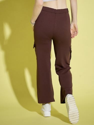 Image of DIMPY GARMENTS Full Length Straight Fit Solid Cargo Pants | Women Casual Pant Combo-Pack of 2