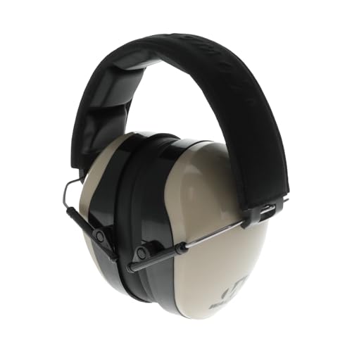 Walker's Dual Colored Passive Muff - Compact Folding Lightweight 26dB NRR Hunting Gun Range Shooting Hearing Protection Muff w/Padded Headband & PVC Earpads, Flat Dark Earth