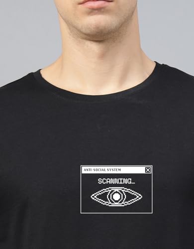 Image of Veirdo Men's T-Shirt Regular Fit Round Neck Pure Cotton Half Sleeve Graphics Printed T-Shirt Different Size Range S to 2XL