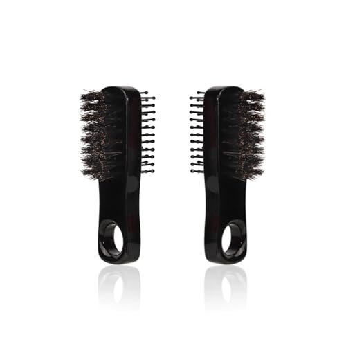 2pcs Beard Comb & Beard Brush | 2-in-1 Pocket Comb for Men for Beard Grooming, Fine & Coarse Teeth, 4 Inches Long, Hair Styling & Moustache Care | Compact Comb, Portable Mens Accessories