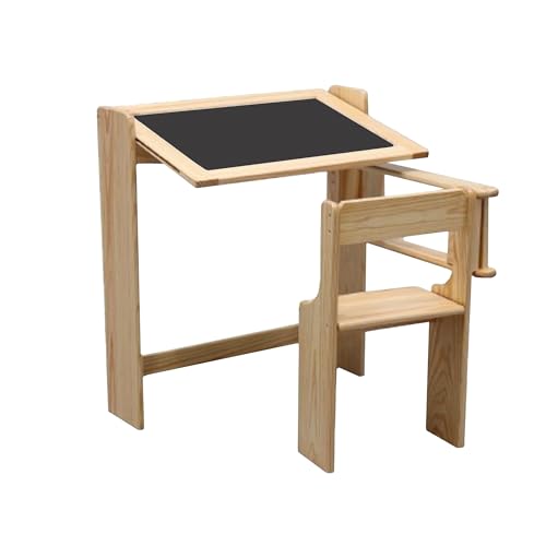 WELL HOME MOBILIARIO & DECORACIÓN Pupitre Pizarra Plegable Color en Barniz