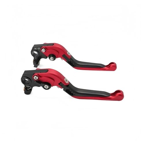 Motorrad-Brems- und Kupplungshebel Klappbare Kupplungs- und Bremshebel für DUCATI für SCRAMBLER 1100 800 Full Trottle/für Icon 2018-2024(Rot)