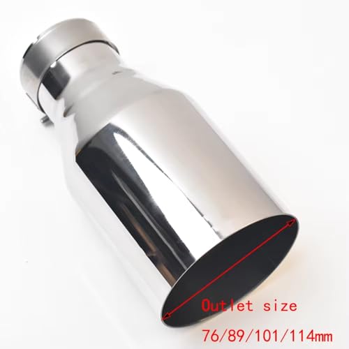 Silenciador de escape en acero inoxidable 304 premium con acabado de corte plano 3
