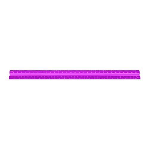 Image of Alumicolor Aluminum Mechanical Metric Solid Drafting Scale, 30 Centimeter, Purple