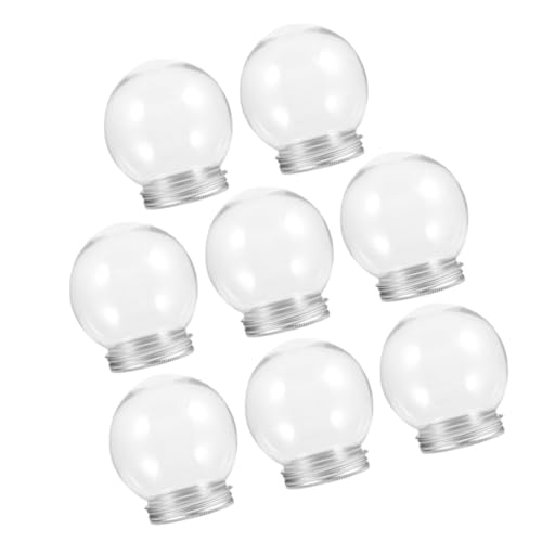 HOLIDYOYO 8 Peças DIY Globo De Neve Globo De Água Transparente Frascos Vazios De Plástico Com Tampas