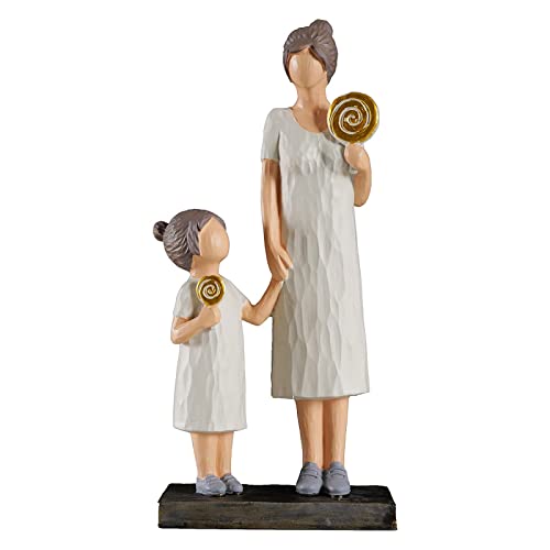 Figuras de Figuritas de Madre e Hija, Estatuas de Resina Taxualmente, Regalos para Mamá, Escultura Decorativa para el Hogar, Dormitorio, Sala de Estar Cover