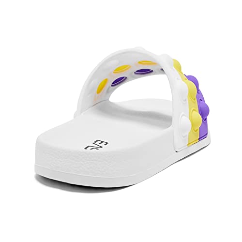 Eashi Pop Slides For Kids, Comfy Boys Girls Sandals, Toddler Slippers For House Shower Beach Arch Support Non-Slip White #TOP6
