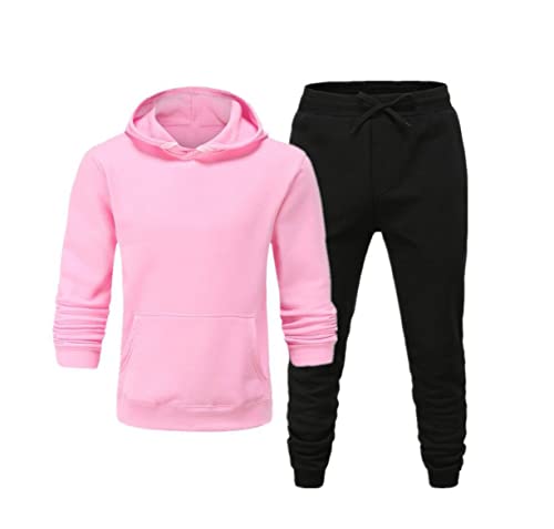 Tenue décontractée homme contre le froid ensemble de sport Kiioouu rose noir