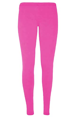 Leggings basiques en microfibre stretch pour fille pantalon uni et slim ajusté