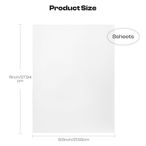 Caydo Water Soluble Embroidery Stablizer, 8Pcs 8.5