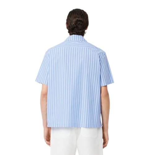 Lacoste Men's Relaxed Fit Short Sleeve Striped Woven Shirt3