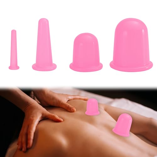 Quvxzy 4 Pièces Ventouse Anti Cellulite, Ventouse Cellulite, Silicone Massage