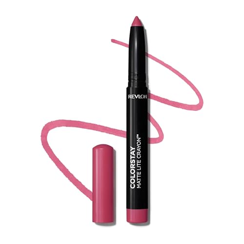 Revlon ColorStay Matte Lite Crayon, Lippenstift mit Integriertem Anspitzer, Wischfest Wasserfest und Trocknet die Lippen Nicht Aus, 006 Lift Off, 1.4 g